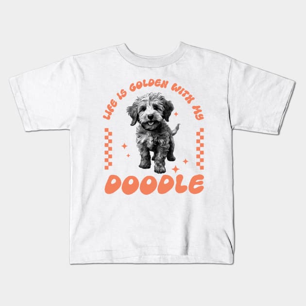 dog doodle Kids T-Shirt by Chotu